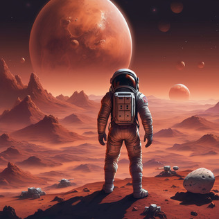 Astronaut on mars